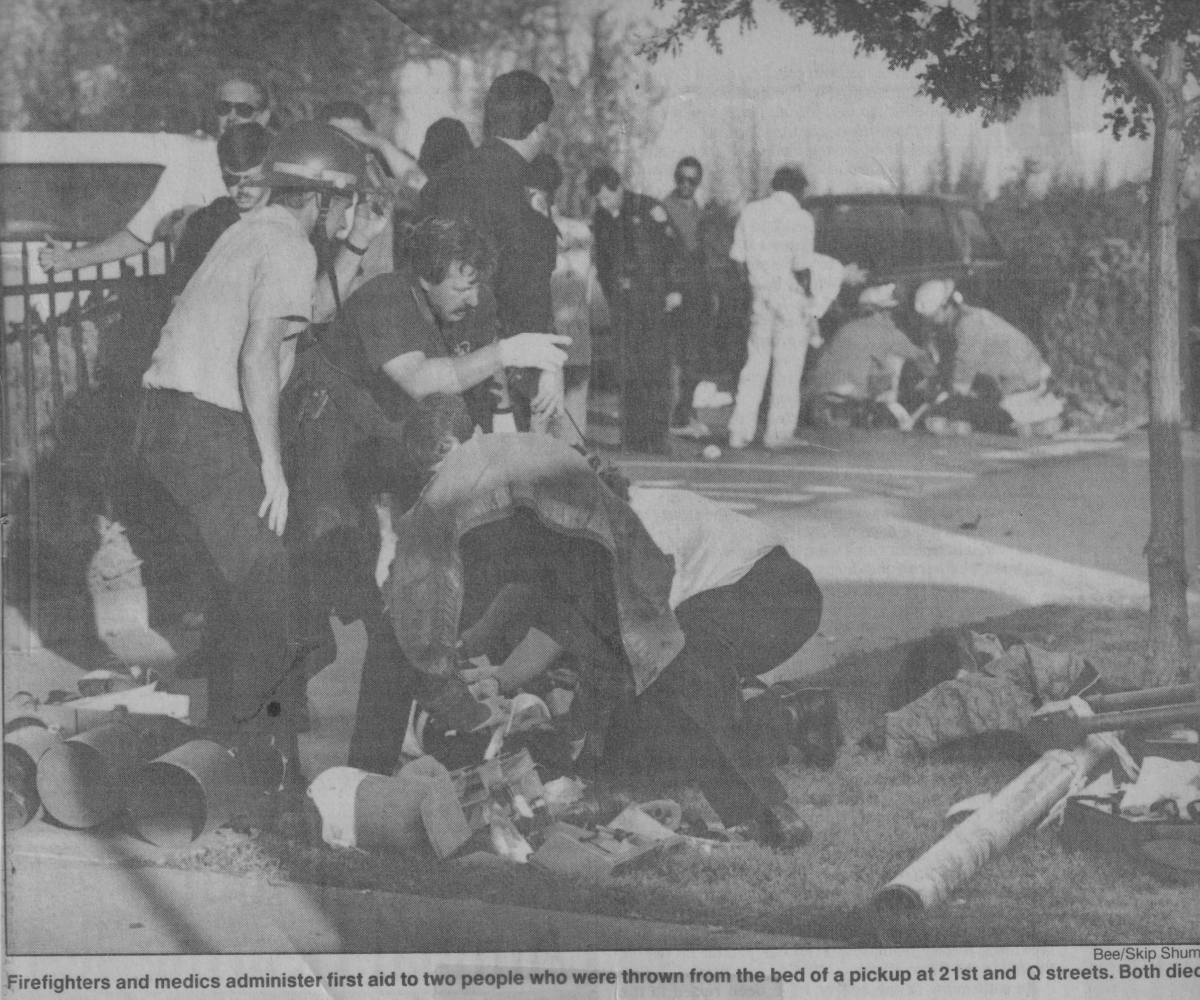 Downtown Sacramento Auto Roll over